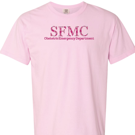 Floral SFMC OB Emergency Department T-shirt