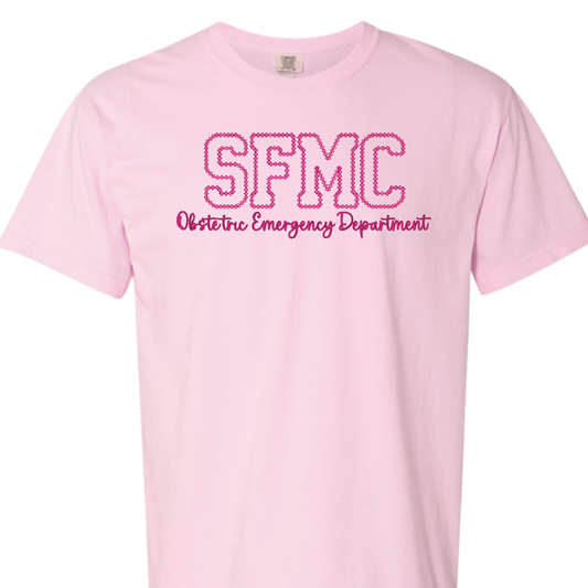 Monochromatic SFMC OB Emergency Department T-shirt